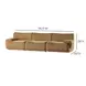 Zenith Latte Brown Velvet Modular 117" Sofa