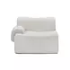 Zenith Cream Upcycled Fabric Modular L-Sectional