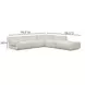 Zenith Cream Upcycled Fabric Modular Sectional with LAF Chair
