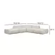 Zenith Cream Upcycled Fabric Modular Sectional