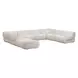 Zenith Cream Upcycled Fabric Modular U-Sectional with RAF Chair