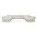 Zenith Cream Upcycled Fabric Modular Large U-Sectional