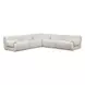 Zenith Cream Upcycled Fabric Modular L-Sectional