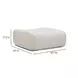 Zenith Cream Upcycled Fabric Ottoman