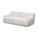 Zenith Cream Upcycled Fabric Modular 80" Loveseat
