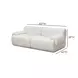 Zenith Cream Upcycled Fabric Modular 80" Loveseat