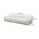Zenith Cream Upcycled Fabric Modular 117" Sofa