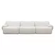 Zenith Cream Upcycled Fabric Modular 117" Sofa