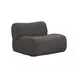 Zenith Charcoal Gray Upcycled Fabric Modular Sectional with LAF Chair