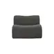 Zenith Charcoal Gray Upcycled Fabric Modular Sectional with LAF Chair