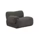 Zenith Charcoal Gray Upcycled Fabric Modular Sectional with LAF Chair