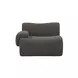Zenith Charcoal Gray Upcycled Fabric Modular Sectional with LAF Chair