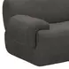 Zenith Charcoal Gray Upcycled Fabric Modular Sectional with LAF Chair