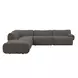 Zenith Charcoal Gray Upcycled Fabric Modular Sectional with RAF Chair