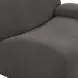 Zenith Charcoal Gray Upcycled Fabric Modular Sectional with RAF Chair