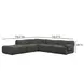 Zenith Charcoal Gray Upcycled Fabric Modular Sectional with RAF Chair