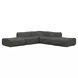Zenith Charcoal Gray Upcycled Fabric Modular 5-Piece Sectional