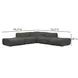 Zenith Charcoal Gray Upcycled Fabric Modular 5-Piece Sectional