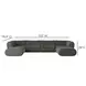 Zenith Charcoal Gray Upcycled Fabric Modular U-Sectional