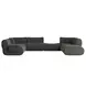 Zenith Charcoal Gray Upcycled Fabric Modular Large LAF Sectional