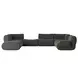 Zenith Charcoal Gray Upcycled Fabric Modular Large RAF Sectional