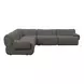 Zenith Charcoal Gray Upcycled Fabric Modular L-Sectional