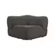 Zenith Charcoal Gray Upcycled Fabric Modular Sectional with LAF Chair