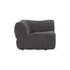 Zenith Charcoal Gray Upcycled Fabric Modular Sectional with LAF Chair