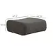 Zenith Charcoal Gray Upcycled Fabric Ottoman