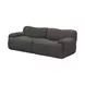 Zenith Charcoal Gray Upcycled Fabric Modular 80" Loveseat