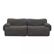 Zenith Charcoal Gray Upcycled Fabric Living Room Set