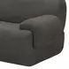 Zenith Charcoal Gray Upcycled Fabric Modular 117" Sofa