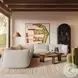 Arezza Stone White Basketweave Modular L Sectional