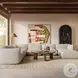 Arezza Stone White Basketweave Modular Large Chaise Sectional
