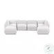 Arezza Stone White Basketweave Modular U Chaise Sectional