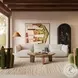 Arezza Stone White Basketweave Modular 115" Sofa