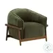 Piedmont Olive Green Upcycled Chenille Accent Chair