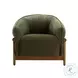 Piedmont Olive Green Upcycled Chenille Accent Chair