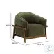 Piedmont Olive Green Upcycled Chenille Accent Chair