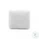 Arezza Stone White Basketweave Ottoman