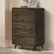 Rex Walnut 5 Drawer Chest