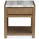 Plum Creek Sierra Brown Rectangular Marble Top End Table