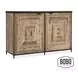 Saint Armand Light Natural And Antique Bronze Metal Door Chest