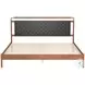 Netz Black And Walnut King Panel Bed