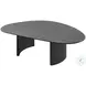 RH 9698 Matte Gray Ceramic Top And Black Occasional Table Set