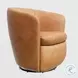 Sienna Vintage Caramel Leather Swivel Club Chair