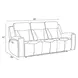 Maveric Bette Coffee 91" Zero Gravity Triple Power Reclining Sofa with Drop Down Table and USB Charging