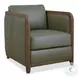 Brindle Hollow Verona Forest Leather Accent Chair
