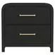 Woodridge Black 2 Drawer Nightstand with USB Charging