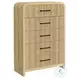 Woodridge Natural 5 Drawer Chest